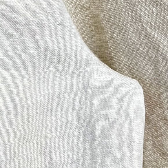 100% linen wide-leg/high-rise/elastic waist pants - Picture 11 of 16